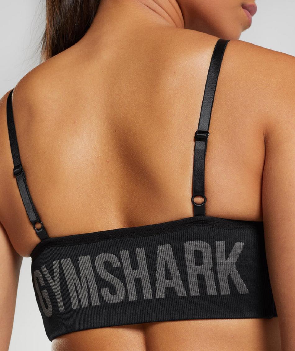 Sujetadores Deportivos Gymshark Flex Tiras Mujer Negras | CO 2196SGL